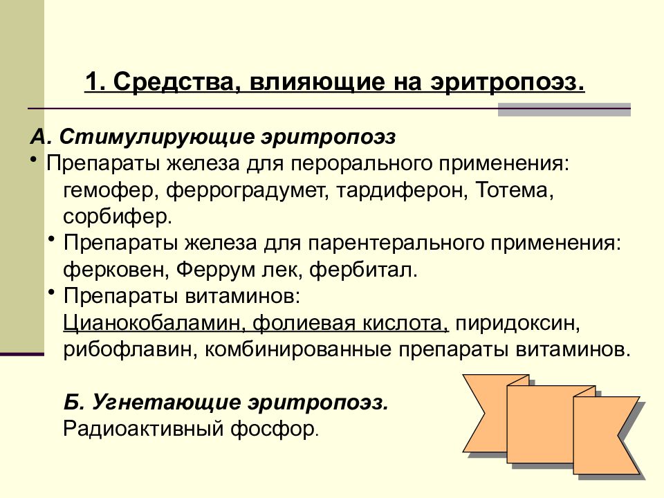 Презентация лекарственные средства влияющие на систему крови