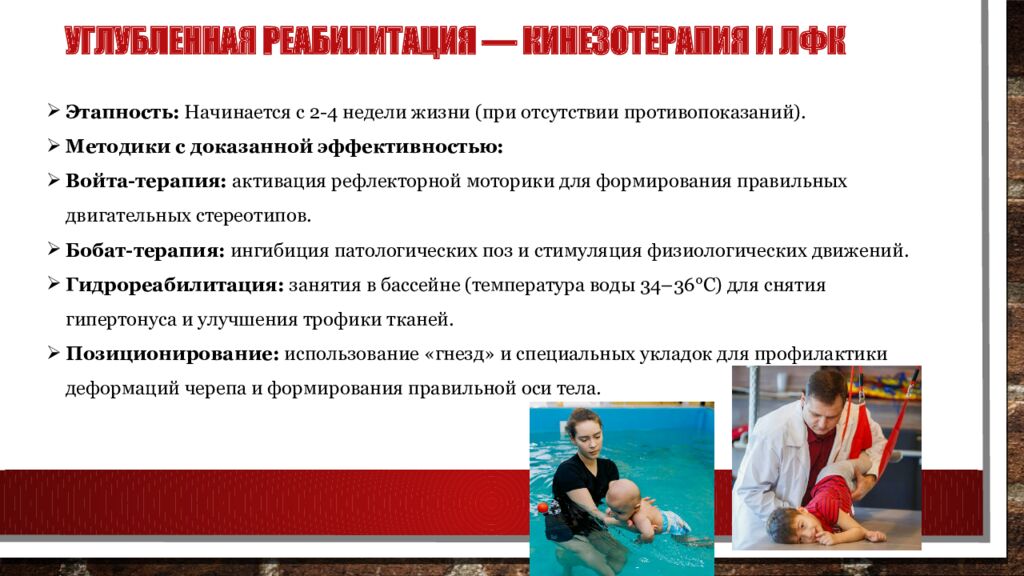 Углубленная реабилитация — Кинезотерапия и ЛФК