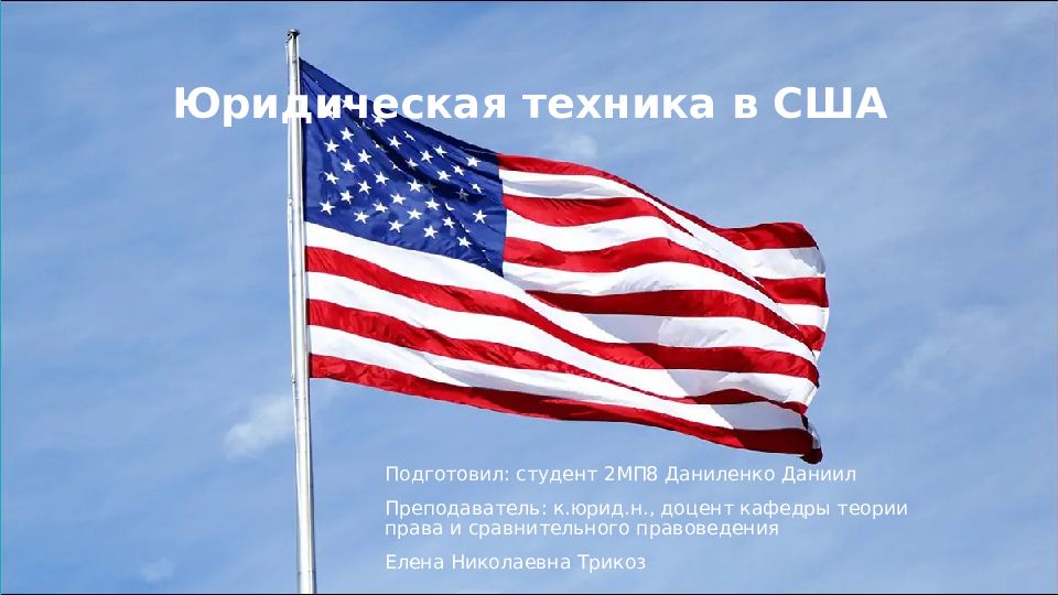 Юридическая техника в США