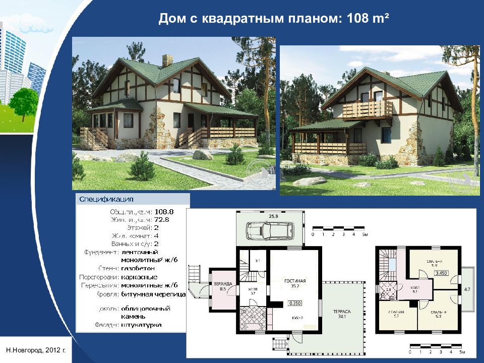 Пример презентации загородного дома