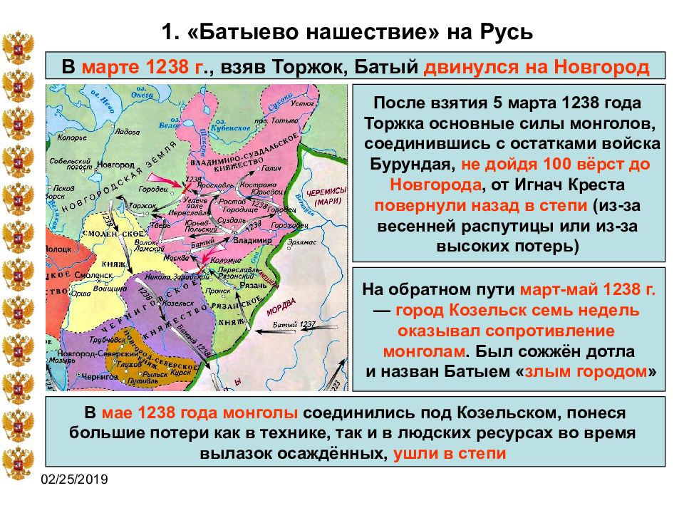 Монголо татарское нашествие на русь презентация