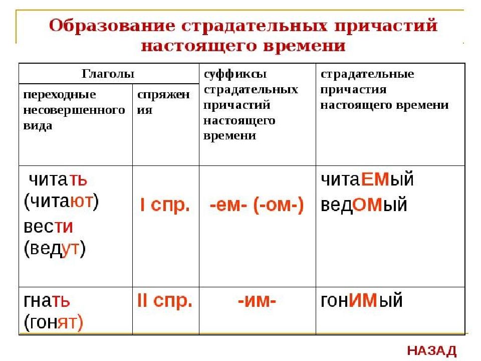 Причастие и деепричастие вопросы и суффиксы