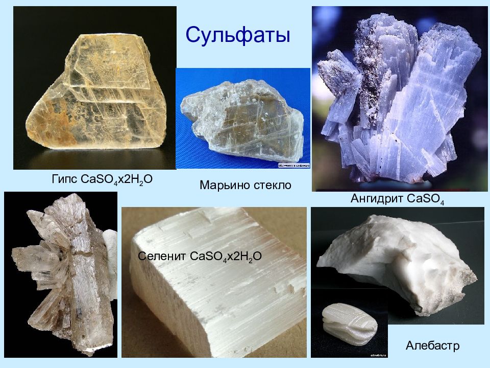 Caso4 класс соединения. Гипс caso4 2h2o. Группа сульфатов минералы. Сульфатные минералы. Минералы класса сульфатов.