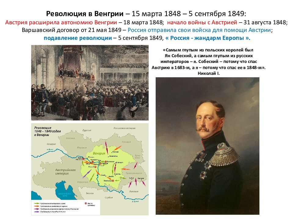Причины революции венгрии. Революции в Европе 1848-1849.