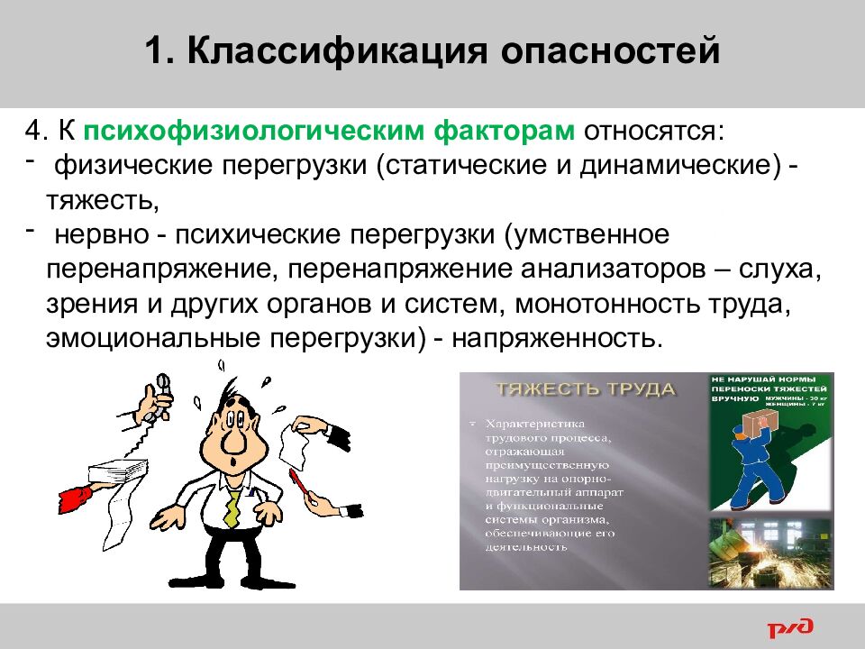 1 Вредные и (или) опасные производственные факторы на рабочем месте