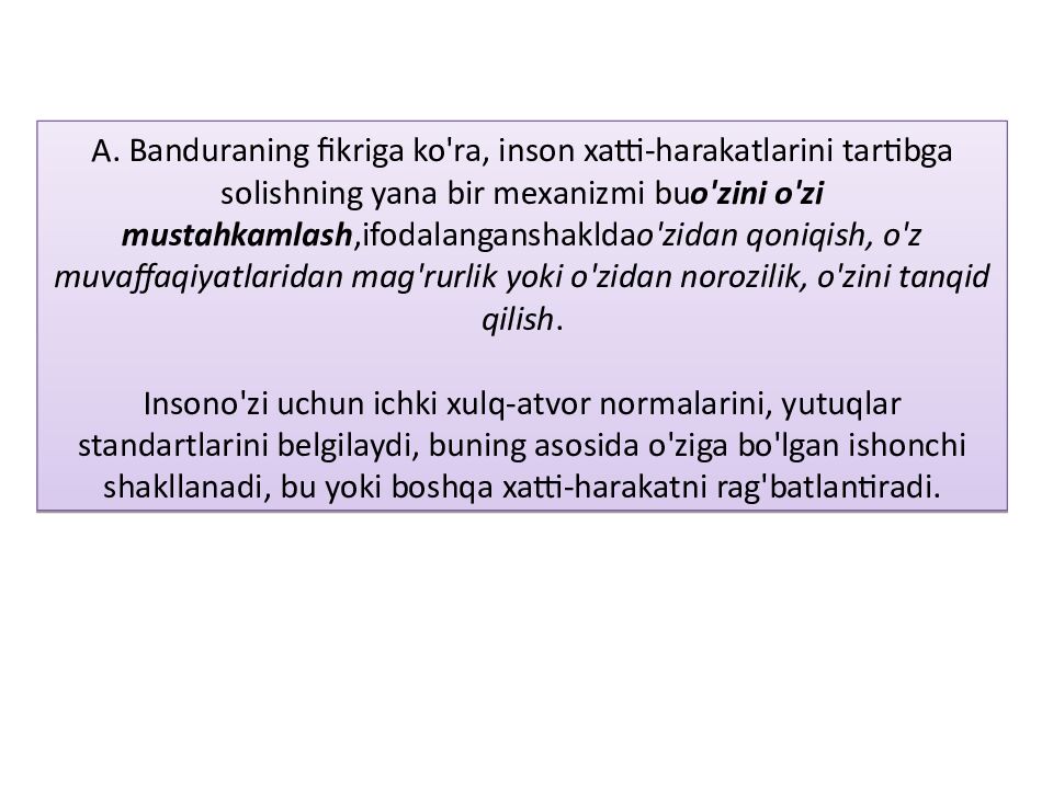 SHAXSIYAT NAZARIYALARI xorijiy