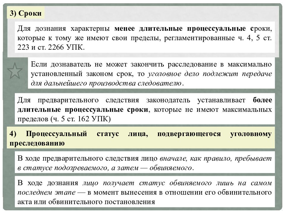 Характеристика общих условий предварительного расследования