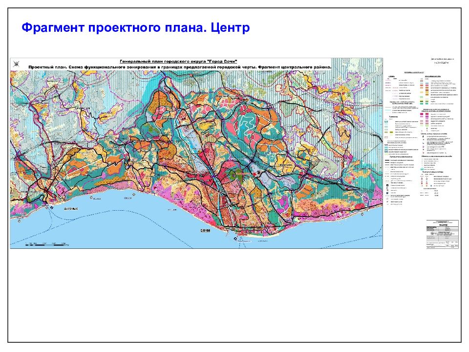 Генеральный план сочи карта