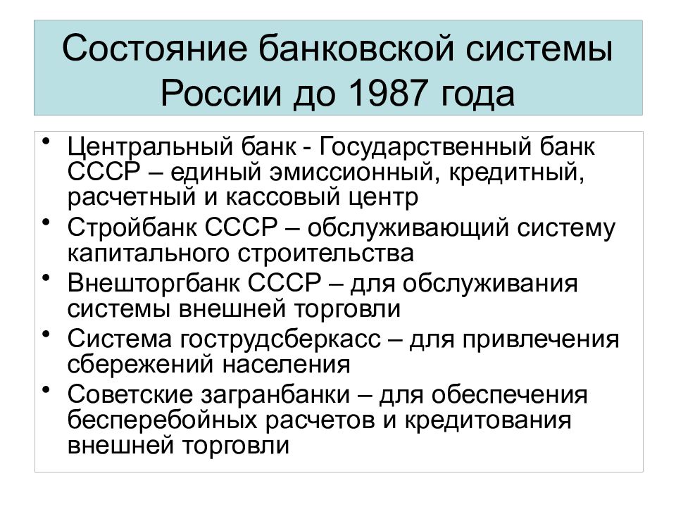 Эмиссионный закон при николае 2. Состояние банковской системой. Реформирование банковской системы. Советская банковская система. Реформирование банковской системы в 1990-2011 гг..