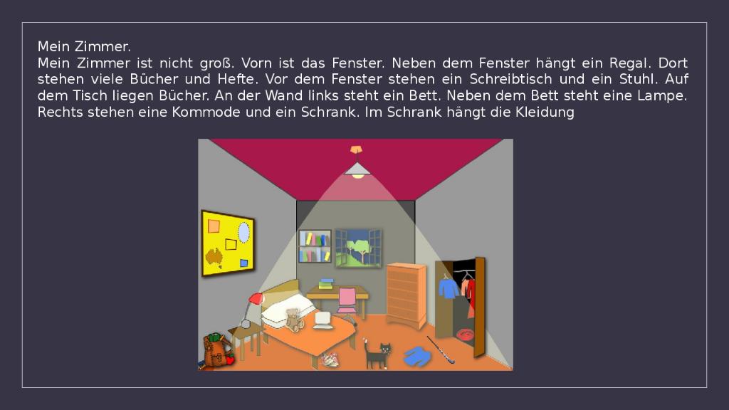 Und das ist mein. Презентация по теме Mein Zuhause. Mein Zimmer текст. Mein Zimmer задания. Das Zimmer текст.