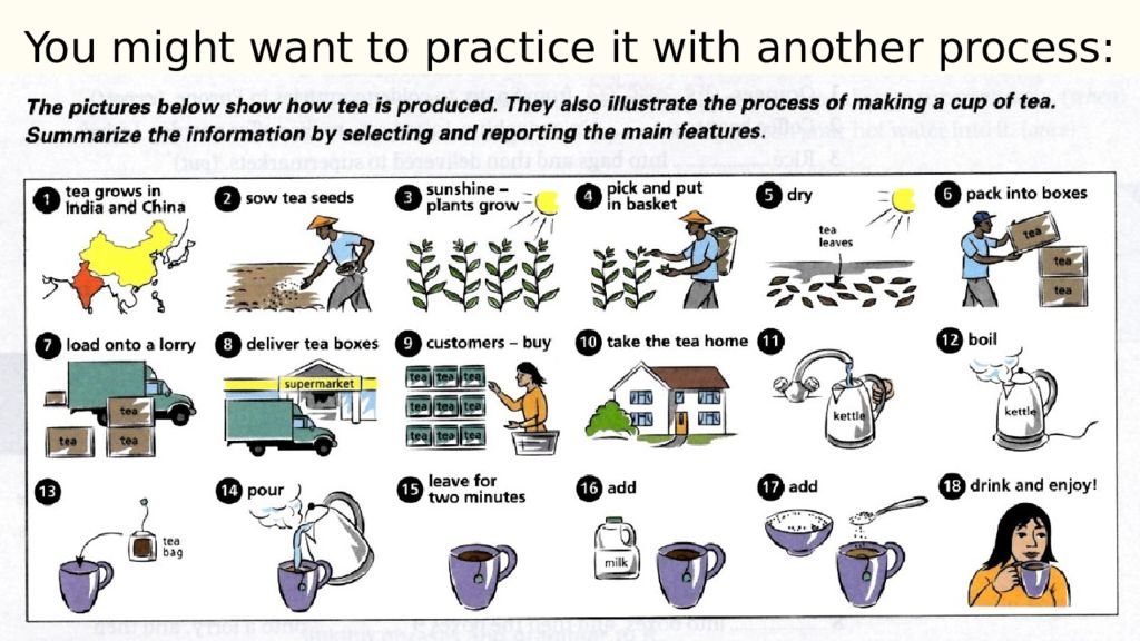 How made перевод. The picturees beloe show how Tea is prodused. Tea process. Tea Production process. The picture below show how Tea is produced.