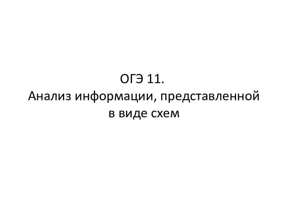 ОГЭ 11. Анализ информации, представленной в виде схем