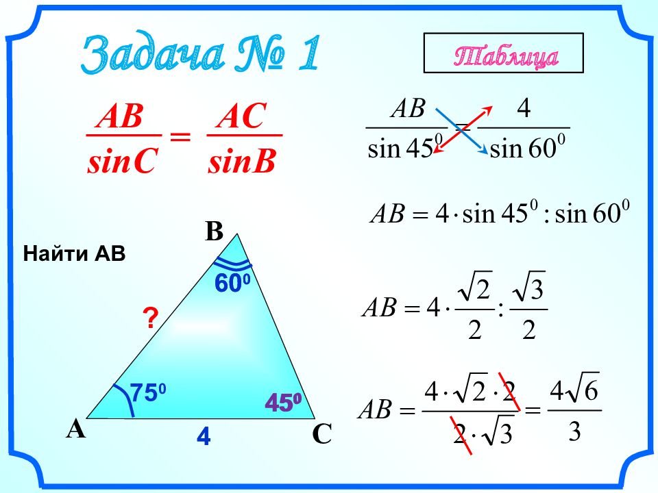 Теорема синусов картинки