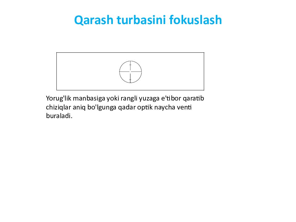 Mavzu:DiNi raqamli niveliri Qarash turbasini fokuslash