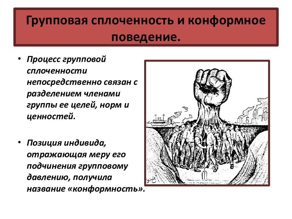 Групповая сплоченность и конформное поведение.