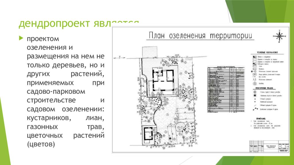 Расчет озеленения