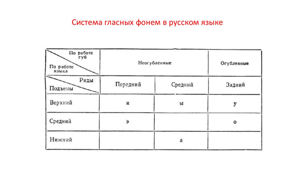 Схема освоения гласных и согласных фонем