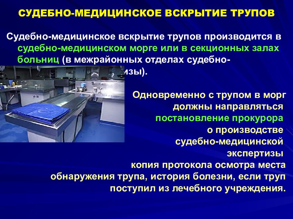 Судебно медицинская экспертиза трупа презентация