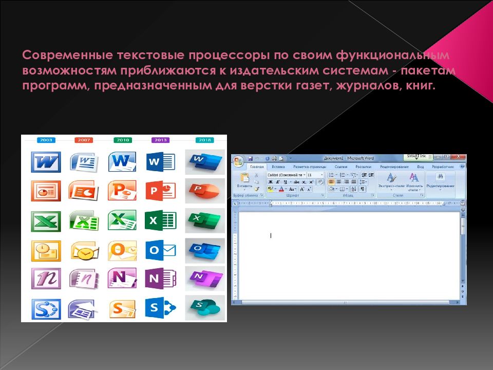 Текстовый процессор и его базовые возможности презентация