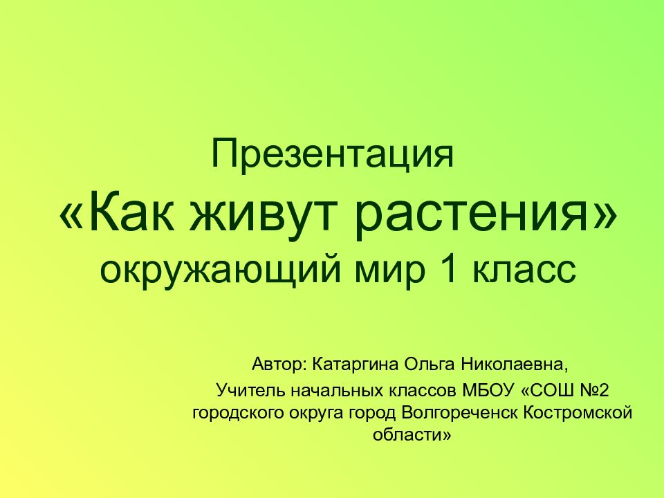 Мой класс презентация 3 класс окружающий мир