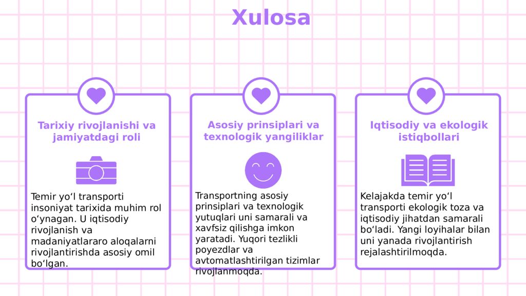 Temir yo‘l transporti Muxayyo Ahtamova