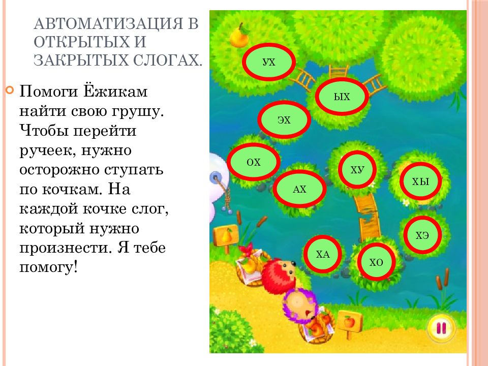 Автоматизация звука х в словах с картинками