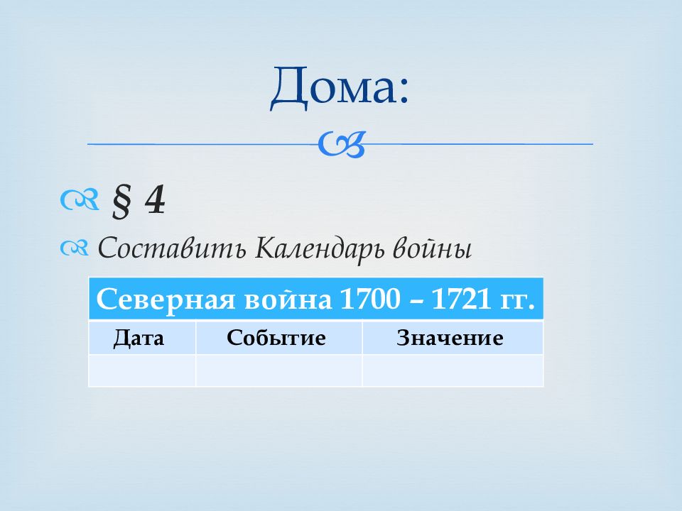 Северная война презентация по истории 8 класс торкунова