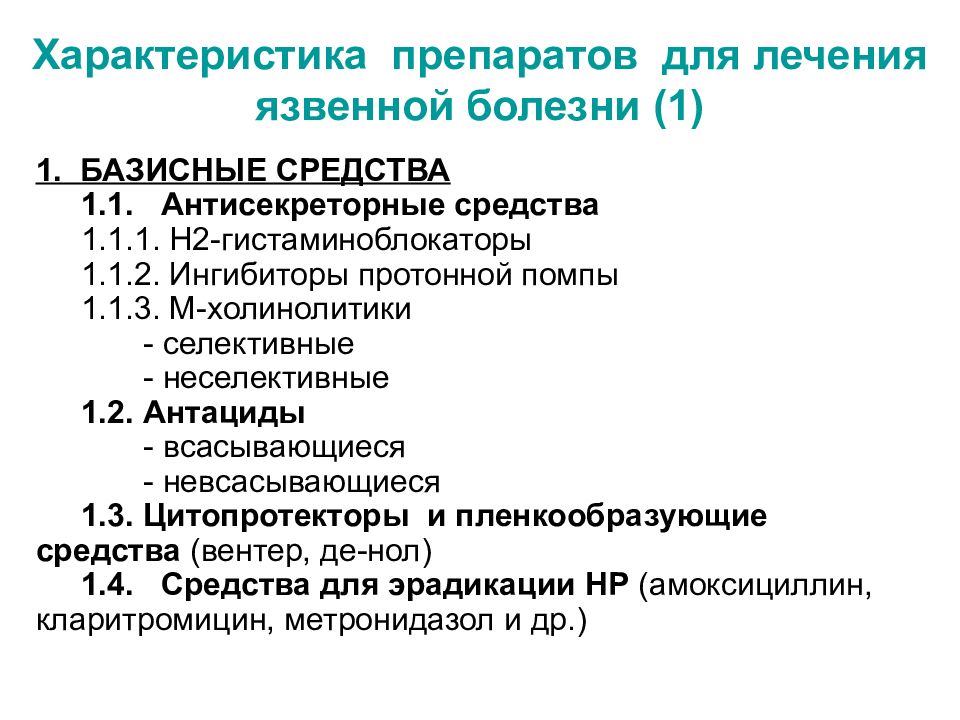 Лечение язвы двенадцатиперстной кишки препараты схема лечения