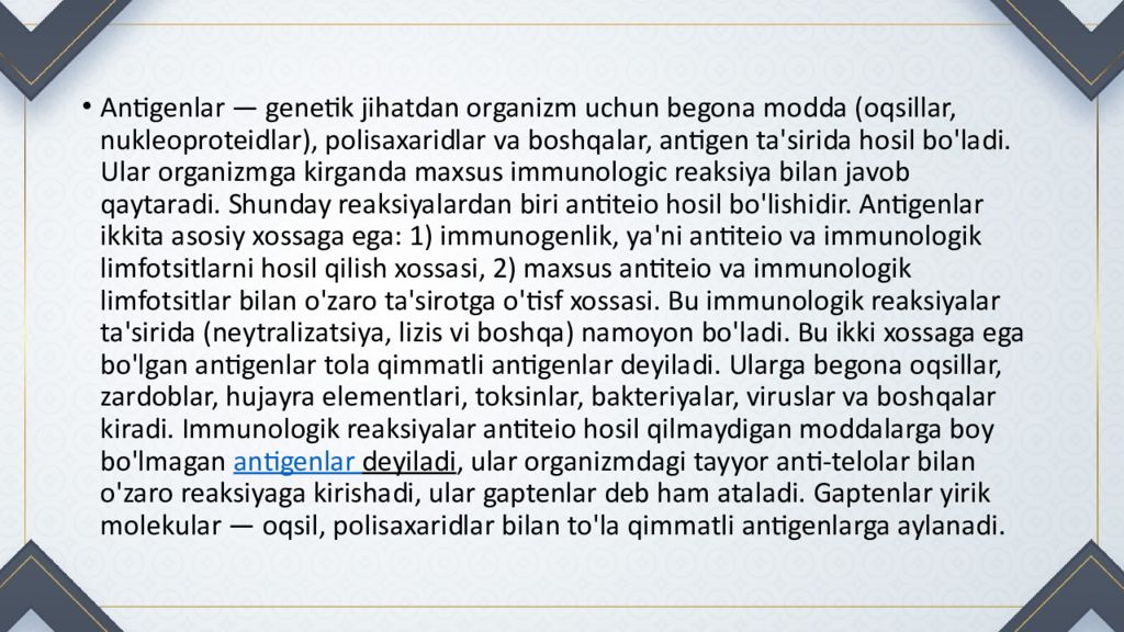 IMMUNITET haqida tushuncha va uning turlari IMMUNITET haqida tushuncha va uning turlari