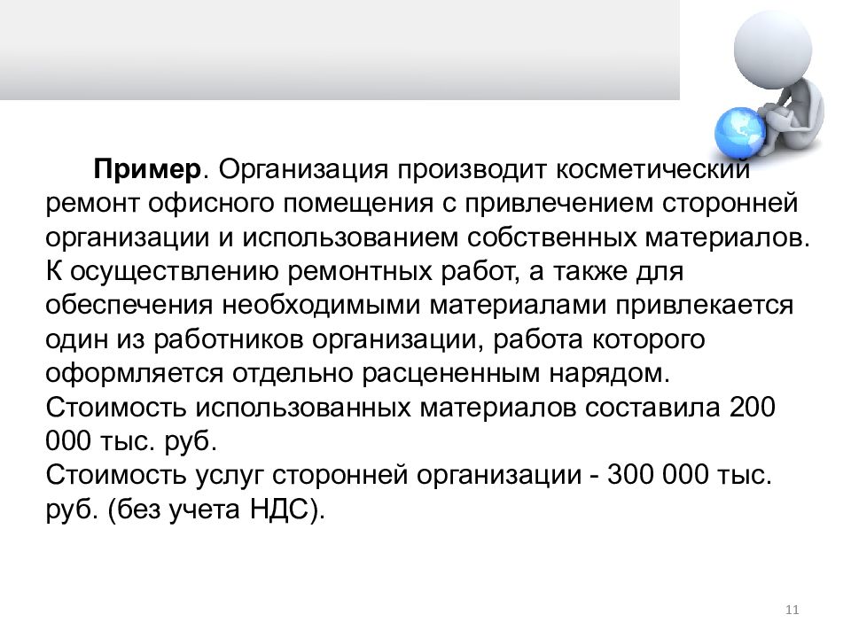 Привлечение сторонней организации. Учет ремонта основных средств. Учет затрат на восстановление основных средств.