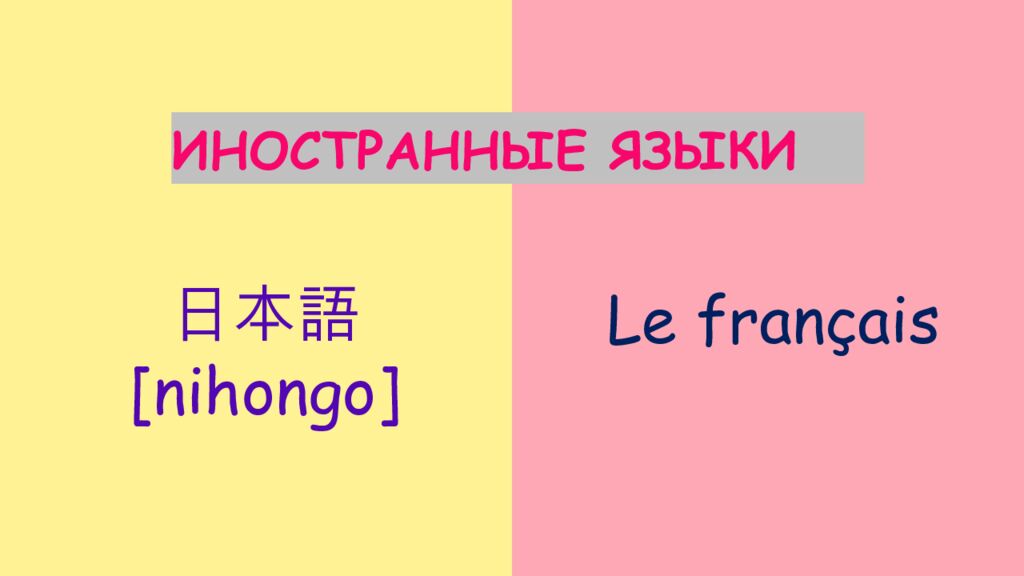 Le fran ç ais 日本 語 [ nihongo ] ИНОСТРАННЫЕ ЯЗЫКИ