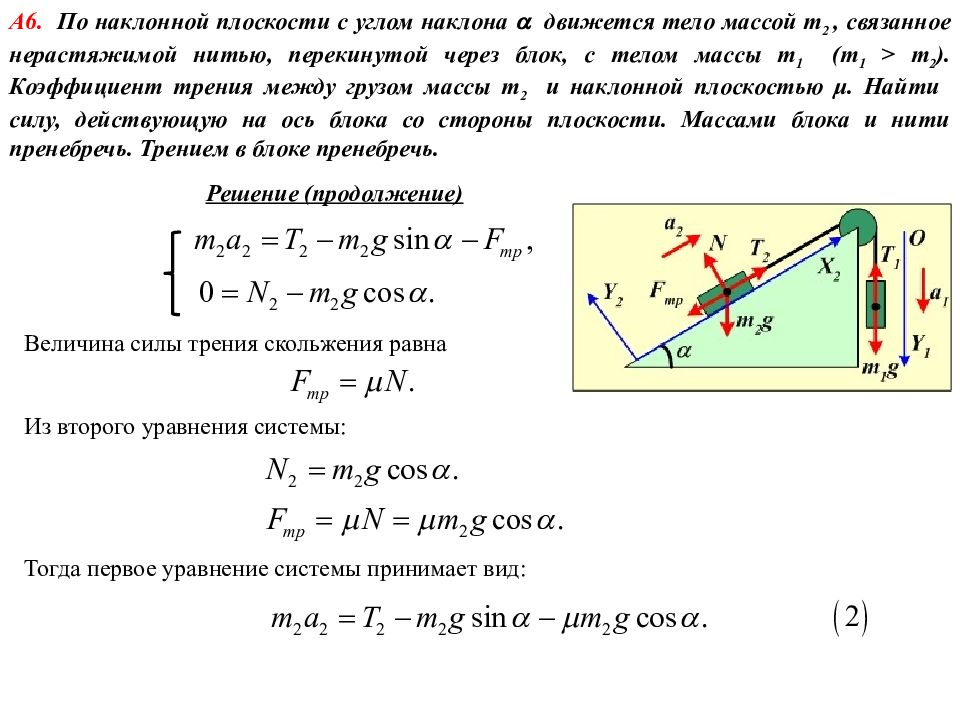 Телу находящемуся на поверхности. Коэффициент трения Наклонная плоскость. Коэффициент трения между телом и плоскостью. Коэффициент трения груза о плоскость. Скорость тела скользящего по наклонной.