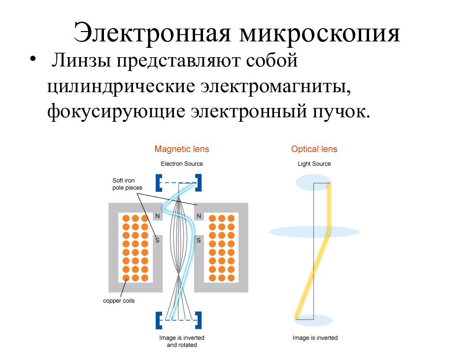 Метод высшей. Фокусирующая линза электронного микроскопа. Методы изучения наноструктур. Электронная линза представляет собой. Цилиндрического электронный пучка.