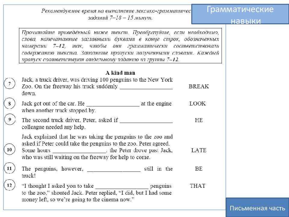 План впр по английскому 7 класс