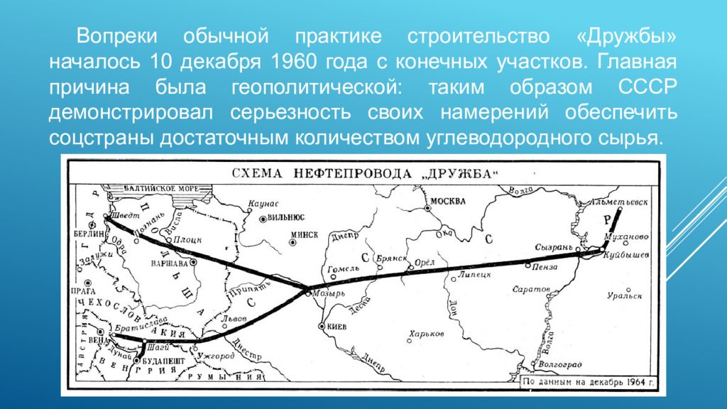 Нефтепровод дружба год