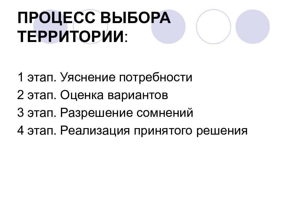 Процесс выбора. Избирательный процесс план. Выбор территории. Потребностями второго порядка являются:.