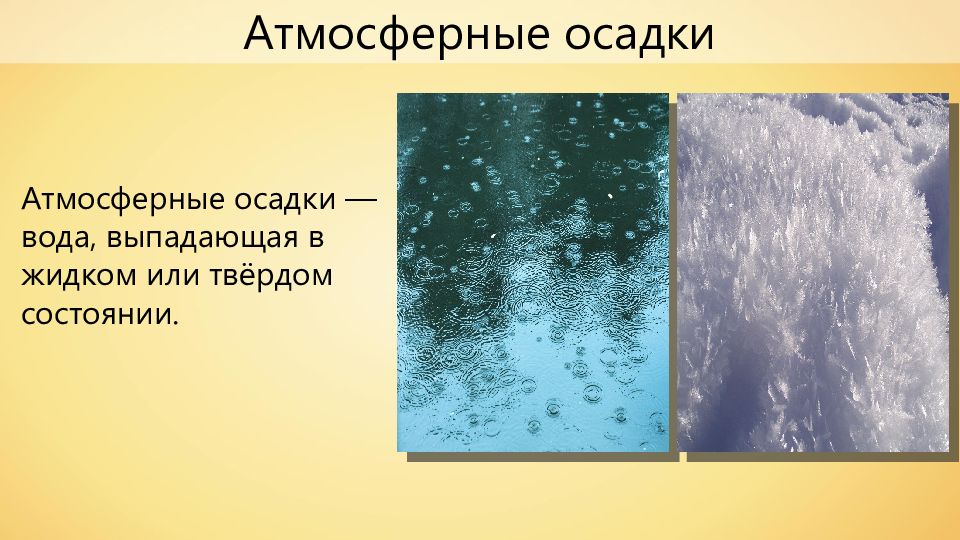 Водяной пар в атмосфере облака и атмосферные осадки 6 класс презентация