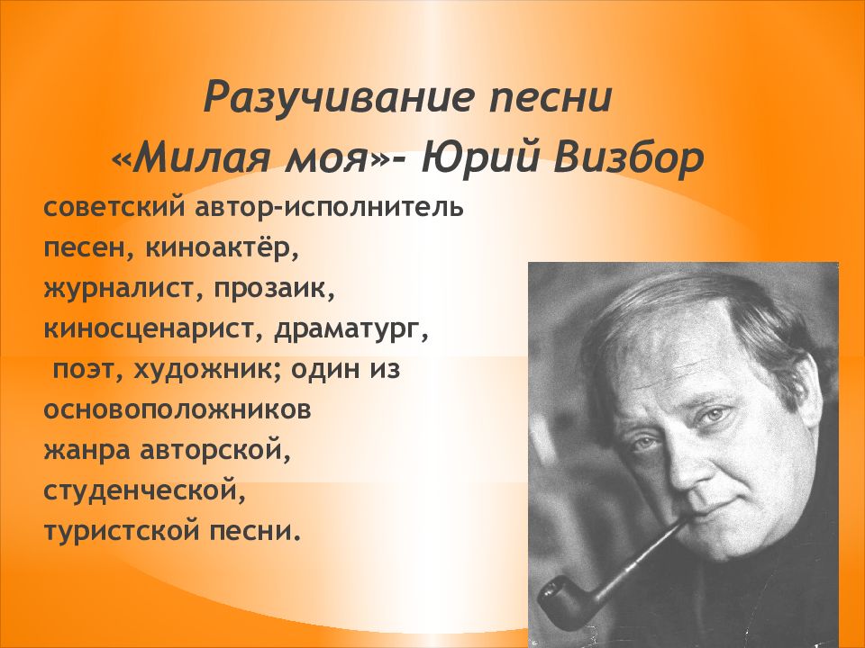 Презентация на тему юрий визбор