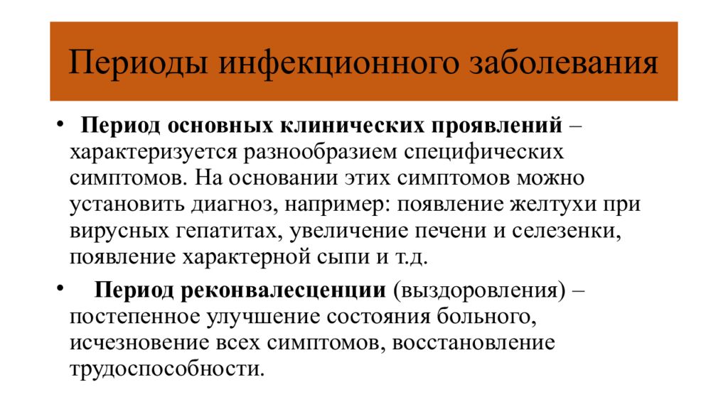 Начальный период инфекционного заболевания