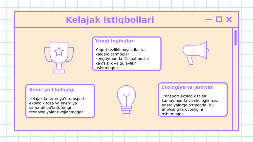 Temir yo‘l transporti Muxayyo Ahtamova