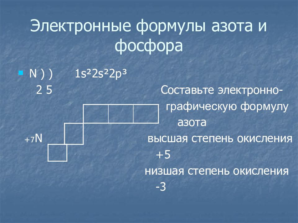 Формула азота