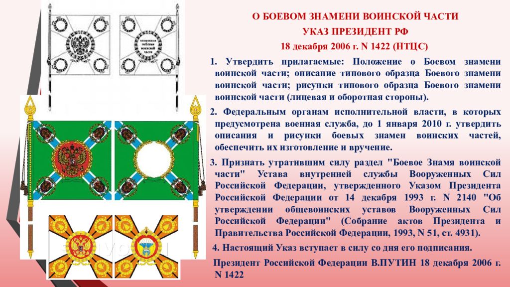 План конспект на тему боевое знамя воинской части