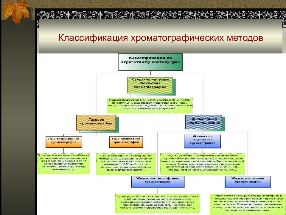 классификация методов хроматографии. хроматография классификация.