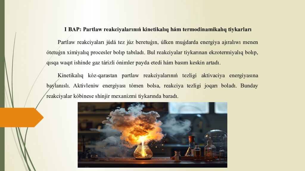 Tema. Partlaw reakciyalarınıń teoriyalıq tiykarları. Mezomeriya sebepli