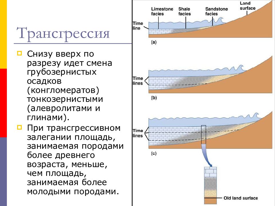 Слой осадков. Трансгрессия и регрессия в геологии. Трансгрессия моря. Трансгрессивное залегание. Трансгрессивно-регрессивные циклы.