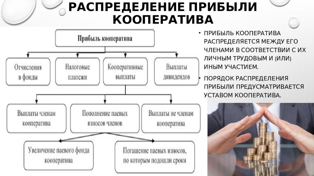 Ответственность кооператива. В производственном кооперативе прибыль распределяется. Производственный кооператив распределение прибыли. Потребительский кооператив распределение прибыли. Порядок распределения прибыли в кооперативе.