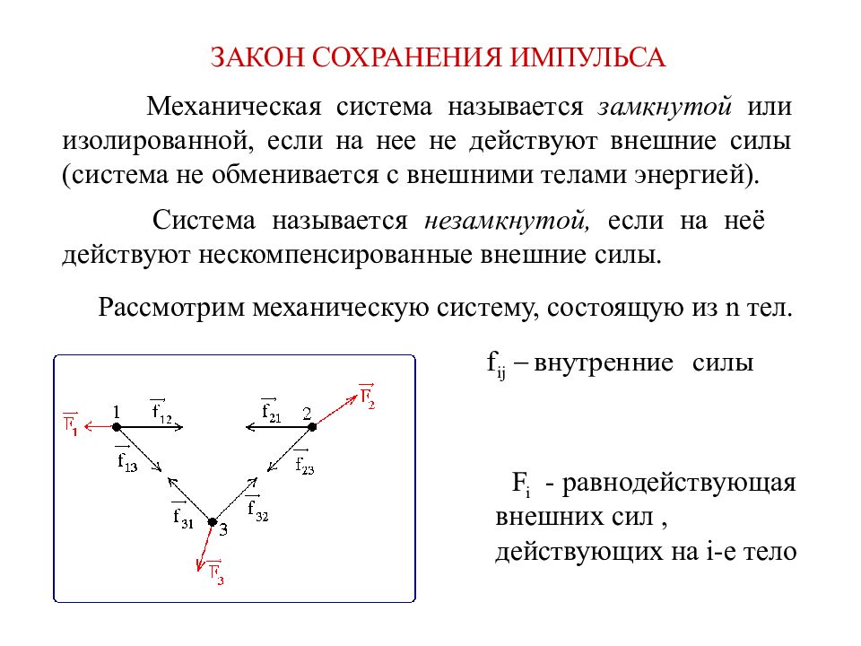 Закон сохранения импульса системы. ЗСИ В незамкнутой системе. Закон сохранения импульса для замкнутых и незамкнутых систем. Закон сохранения импульса в замкнутой и незамкнутой системе. Условия сохранения импульса в незамкнутой системе.