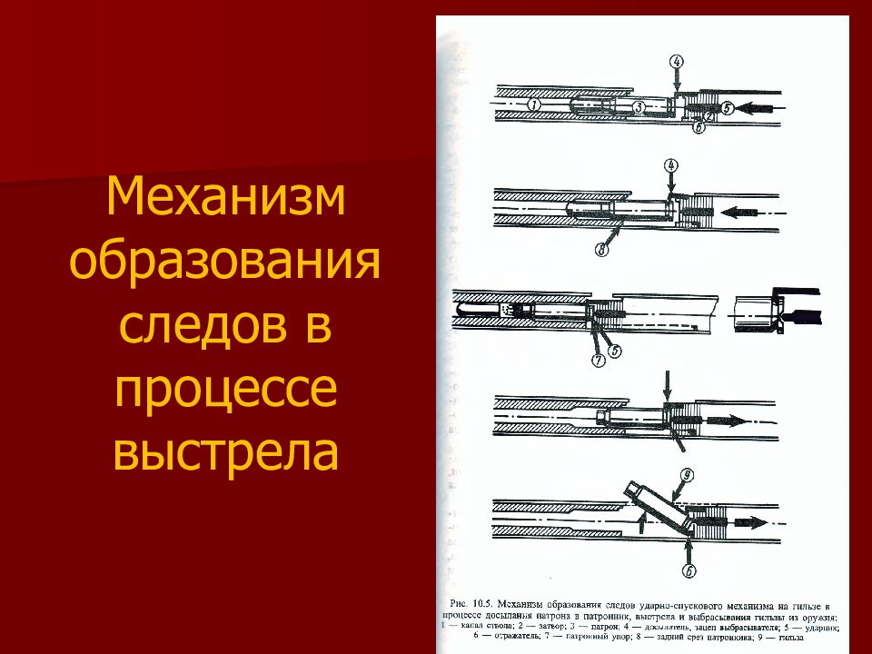 Механизм образования следов оружия на пуле. Механизм образования следов огнестрельного оружия на пулях. Механизм образования следов огнестрельного оружия на гильзах. Механизм образования следов выстрела. Механизм образования следов на гильзе.