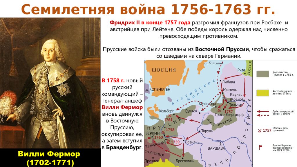 Почему пруссия россия. Итоги семилетней войны 1757-1762. Итоги семилетней войны 1757.