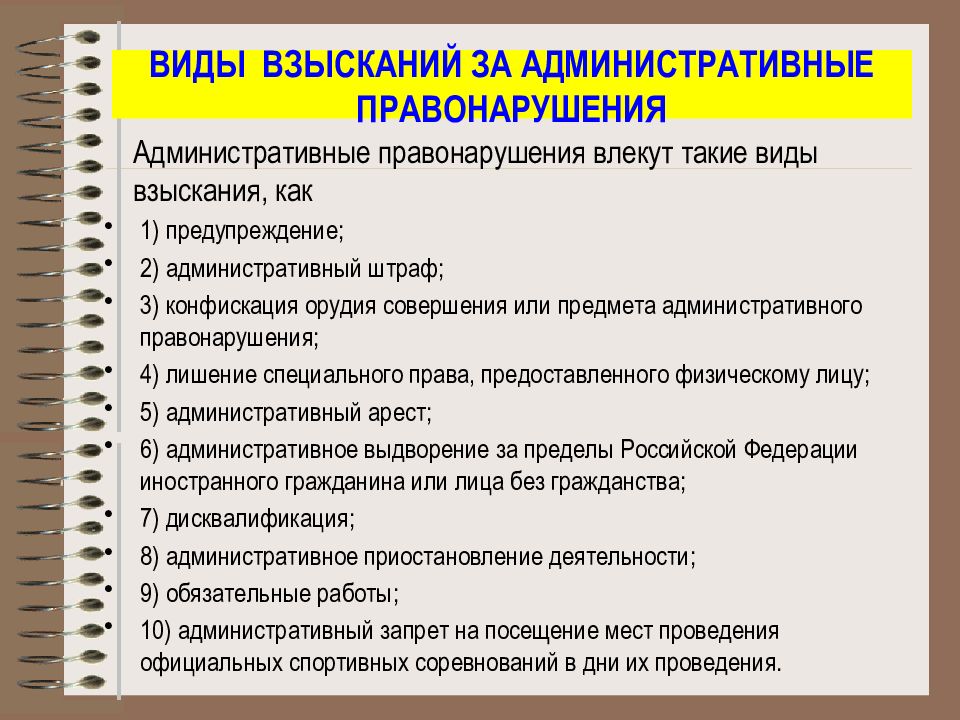 Взыскание за административные правонарушения. Виды взысканий. Виды административных правонарушений несовершеннолетних. Виды взысканий административной ответственности.